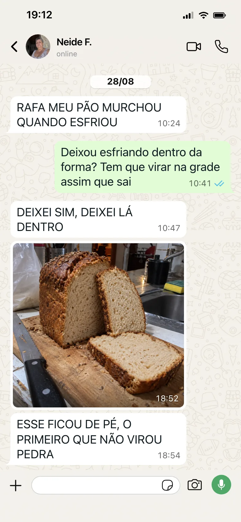 Conversa de WhatsApp com Neide F., de Parnamirim, RN